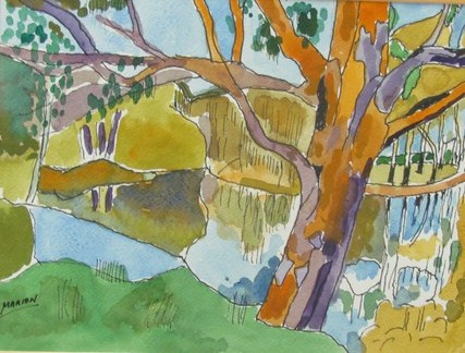 Творчество Марион Хиллер — в Лондоне и Хайфе. Выставка акварелей в банке Дисконт